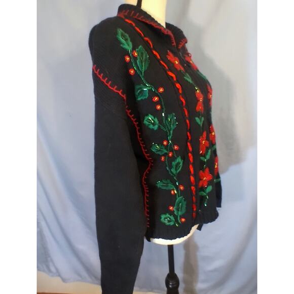 Work in Progress Full Zip Christmas Sweater - Picture 3 of 6